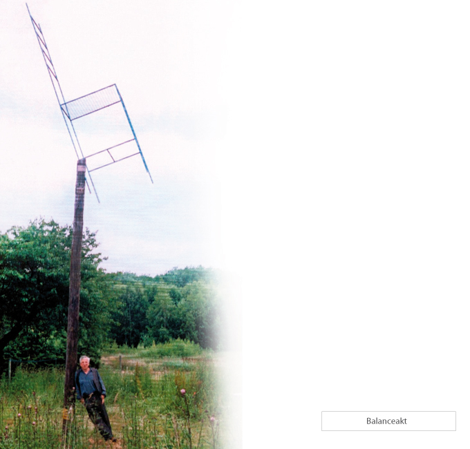 Schattenspiel - Klaus Peters Kunst - Landart - Balanceakt