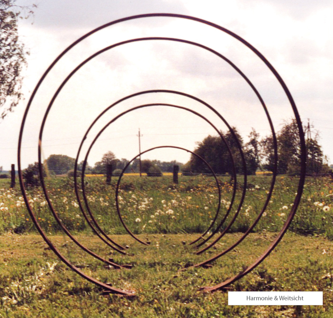 Schattenspiel - Klaus Peters Kunst - Landart - Eisenringe